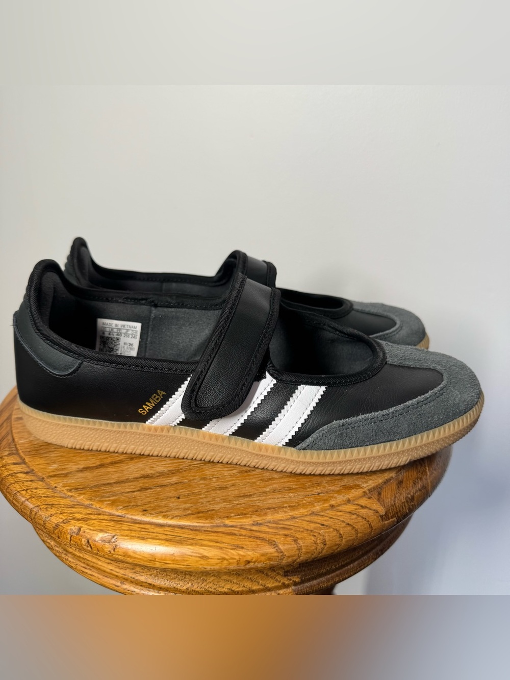 Adidas Originals Samba Jane Black Gum Sole Women's Shoes Size 8 - Picture 4 of 10